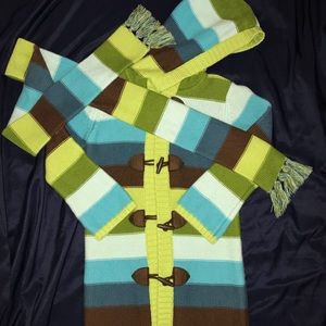 Vintage Gymboree Hide & Seek sweater, scarf sz 6